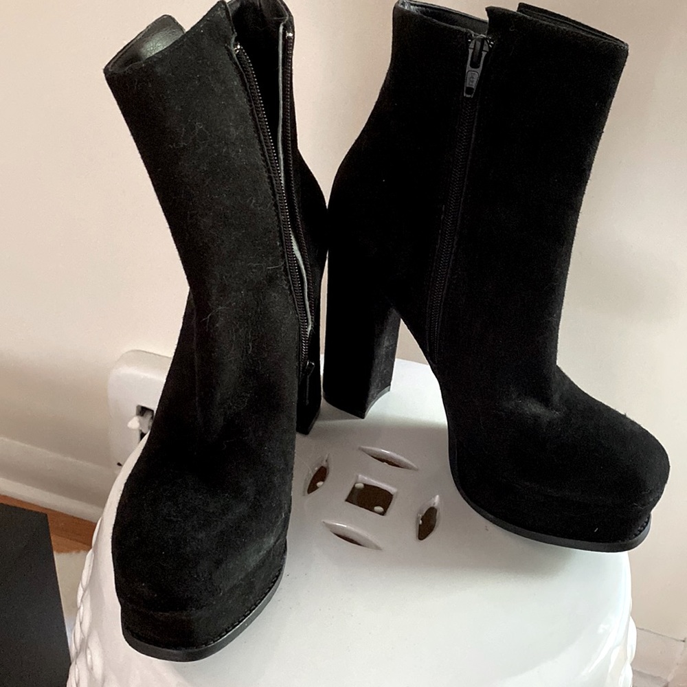 New Black Suede Boots